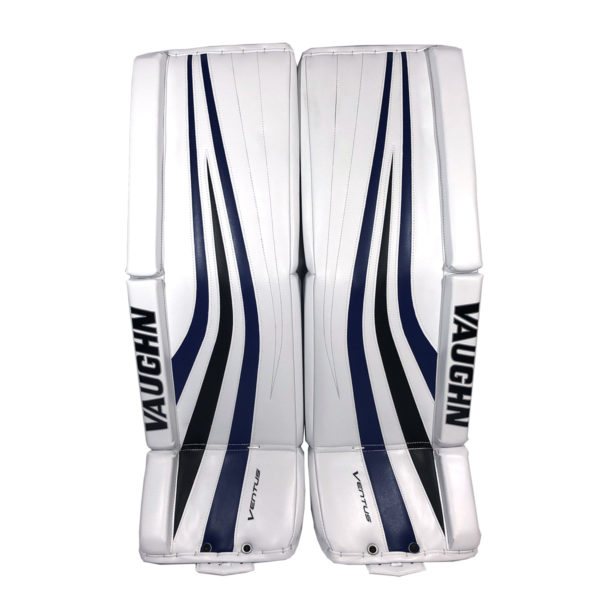 Vaughn VPG Ventus SLR Pro Carbon Senior Leg Pads in White, Blue and Black