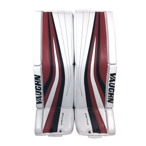 Vaughn VPG Ventus SLR Pro Carbon Senior Leg Pads in White, Red and Black