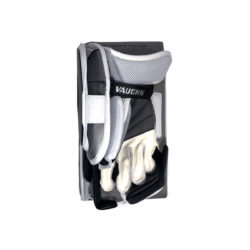 Vaughn Ventus SLR Pro Senior Goalie Blocker in Black, Silver and White on the back