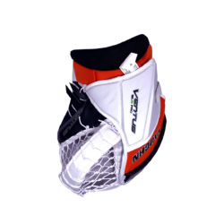 Vaughn Ventus SLR Pro Senior Goalie Glove in Black, Orange and White on the back
