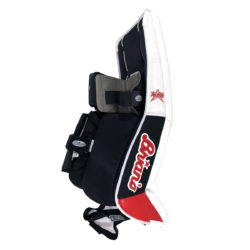 Brians Alite Senior Goalie Leg Pads Channel Black Red and White
