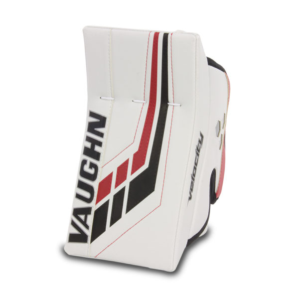 Vaughn Velocity VE8 Junior Goalie Blocker in White and Black and Red