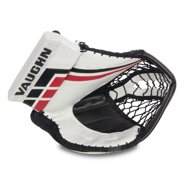 Vaughn Velocity VE8 Pro Senior Goalie Catch Glove in White Black and Red