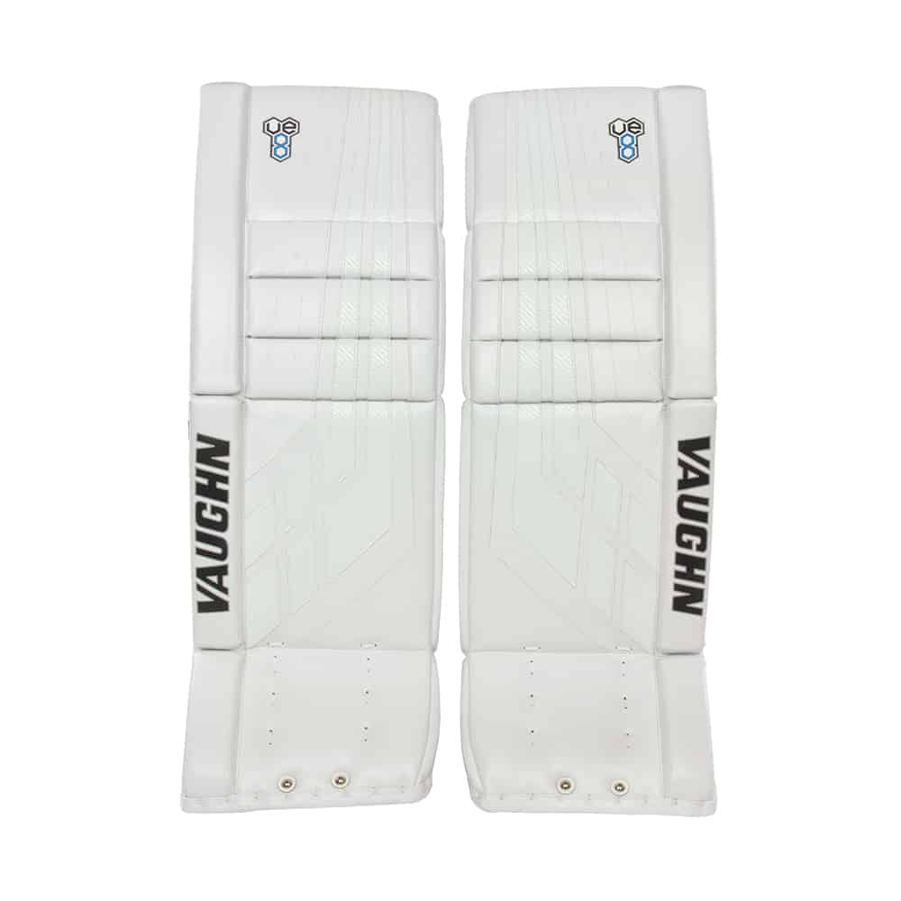 Vaughn Velocity VE8 - Pro Stock Goalie Pads - Full Set (Red/White) –  HockeyStickMan Canada