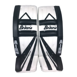 Brians Alite Intermediate Goalie Pads in Black and White