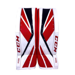 CCM Premier P2.9 Intermediate Goalie Pads in Black, Red and White