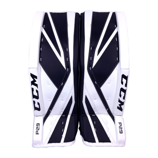 CCM Premier P2.9 Senior Goalie Leg Pad Black and White