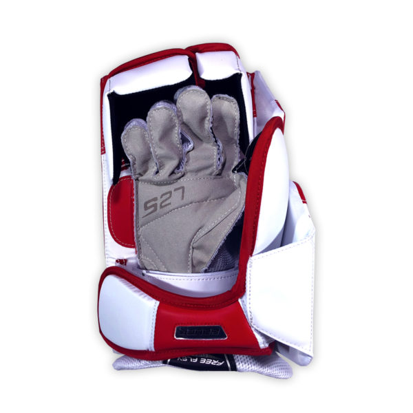 Bauer Supreme S27 Junior Goalie Blocker in Red and White on Back