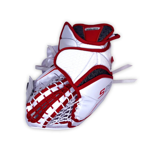 Bauer Supreme S29 Senior Goalie Catch Glove in Red and White on Back