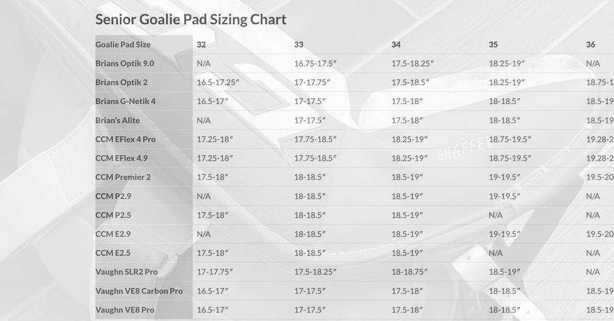 Bauer Stick Sizing Chart