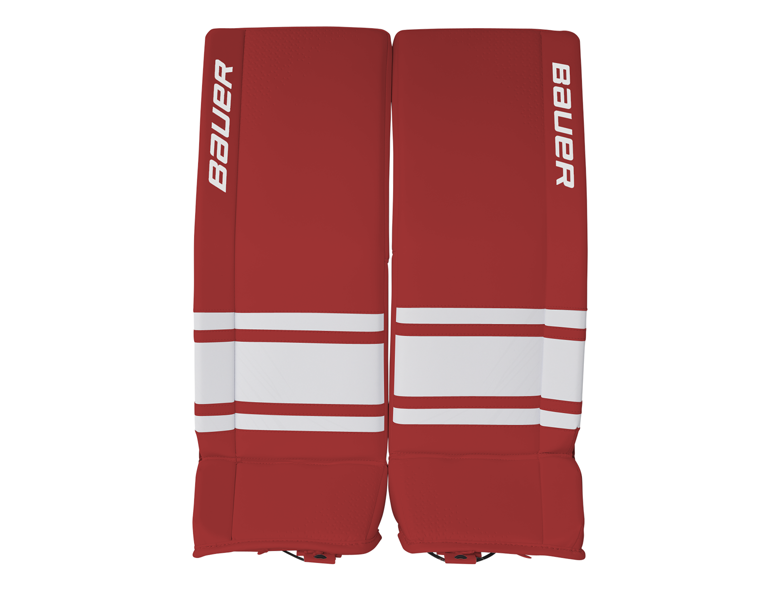 New Powertek Barikad Goal goalie leg pads red/black 28 Jr junior ice hockey  pad