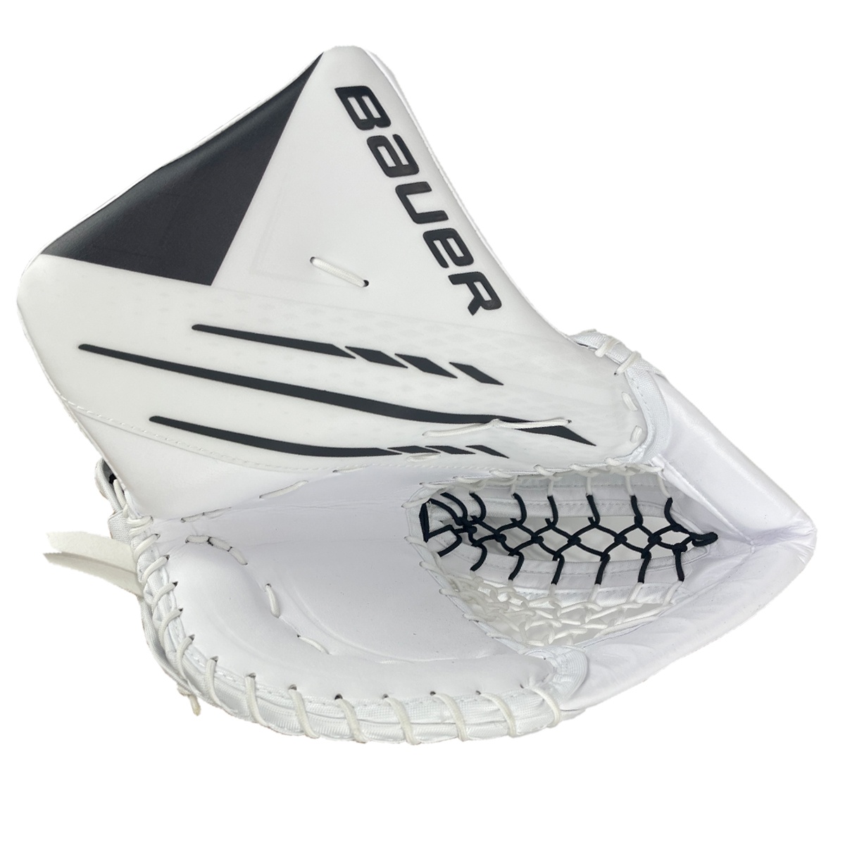 Bauer Vapor Hyperlite - New Pro Stock Senior Goalie Glove Set (White/B –  HockeyStickMan