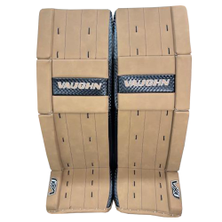 Vaughn Classic Series Pro Senior Goalie Leg Pads - Double Break - 34+2in. VintageTan/Black