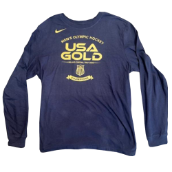 Nike USA Hockey 2026 Winter Olympics Gold Medal Club Long Sleeve - Navy [Adult]